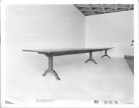 SA0637b - Photo of an unidentified long trestle table.